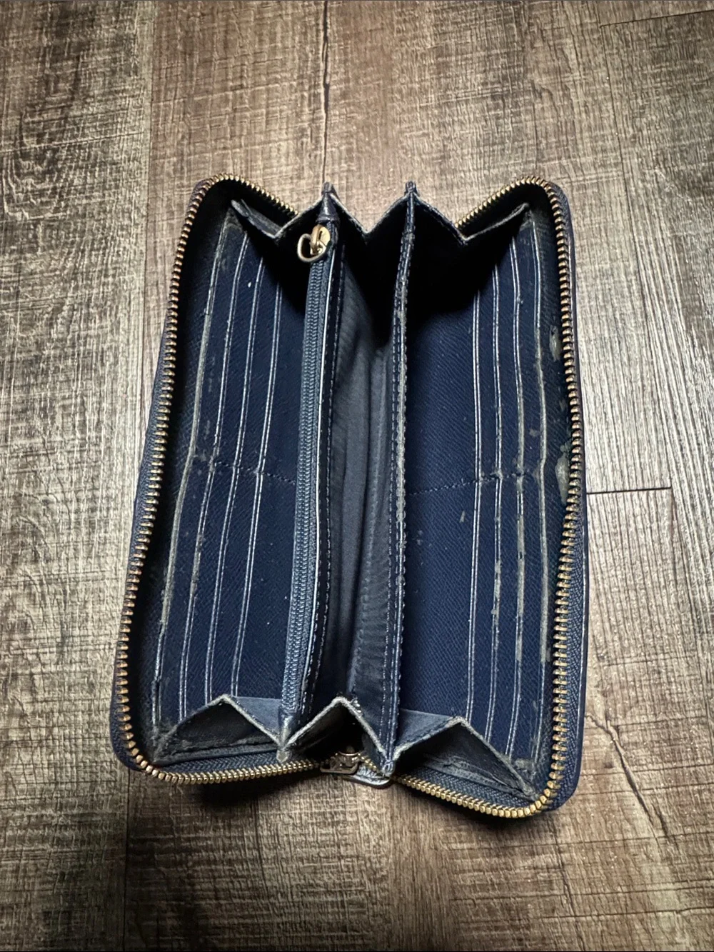 Coach Quilted Denim and Navy Zip Wallet